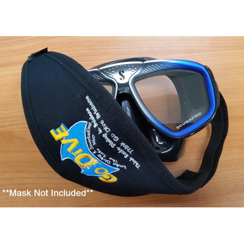 ~ Go Dive Embroidered Mask Tamer - Yellow - Velcro Strap